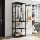 Organizador de Roupas com Prateleiras e Suporte Lateral