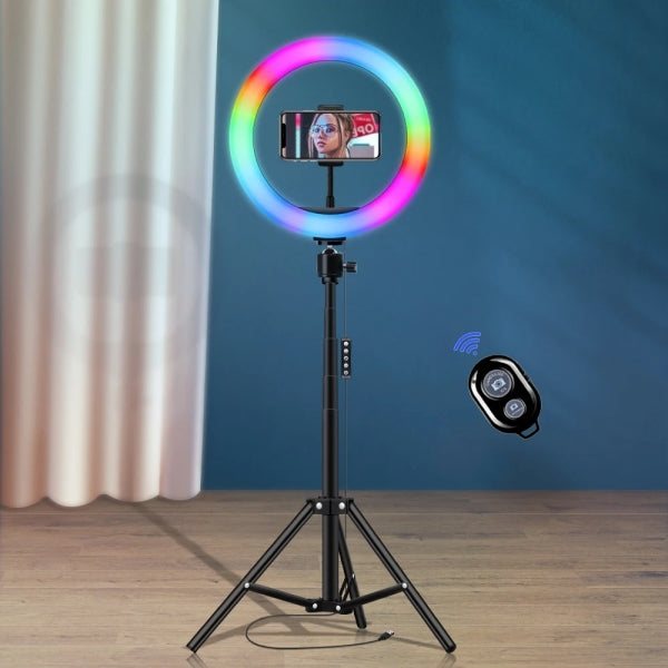 Ring Light RGB c/ Tripé Suporte